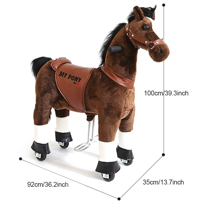 Walking Horse Ride-on Rocking Horse Toys Kids Pony Rider Horse for Toddler Children Toy for boy Age 3 to 12 Years