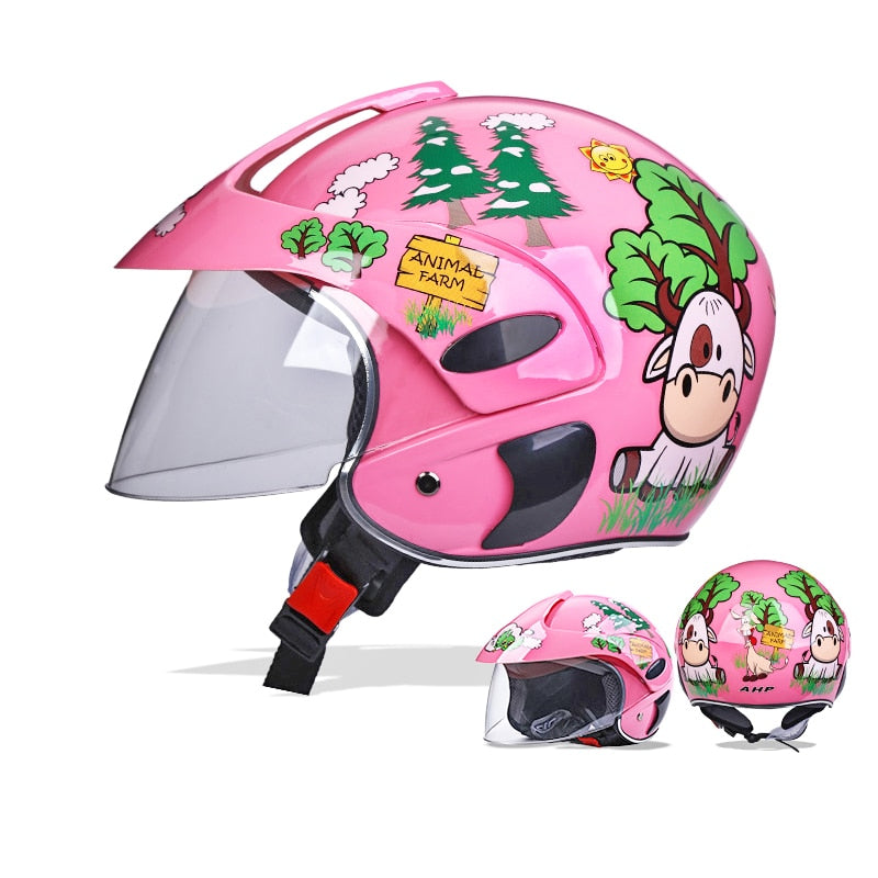 New Children's Riding Helmets Boys girls Motorcycle Cycling Kid Helmet For Outdoor Sports Four Seasons 48-52cm